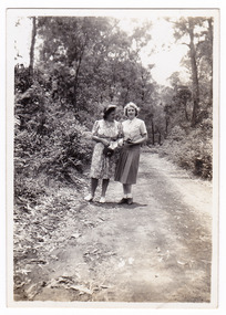A black and white photograph taken along Lady Talbot Drive by a guest who was staying at Kooringa Guest House in Marysville. The photograph was taken in 1946.
