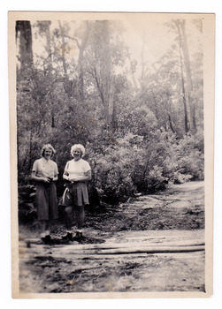 A black and white photograph taken at the Taggerty River by a guest staying at Kooringa Guest House in Marysville.
