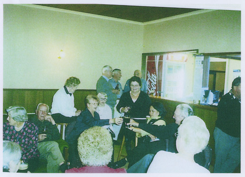 A copy of a colour photograph taken in the bar area at Kooringa Resort and Conference Centre in Marysville.