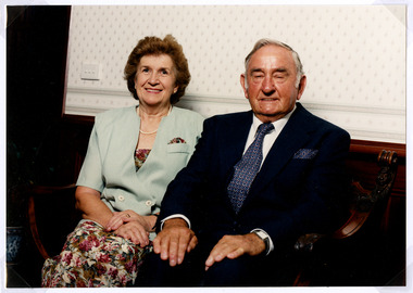A colour photograph of Joy and Lloyd Gould.
