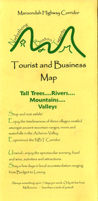 Shows a tourist and business map of Narbethong, Buxton and Taggerty. Shows a map of the route along the Maroondah Highway from Narbethong to Taggerty with the location of the various businesses marked on the map. Shows a listing of the vaious businesses in the three towns and their purpose.