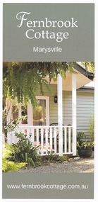 An information brochure regarding Fernbrook Cottage in Marysville.