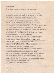 A type written comedic poem written by an unknown author about a cow the Darmody's purchased. Jim and Muriel Darmody owned The Marysville Hotel in the 1950s.