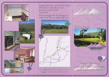 An information brochure regarding the accommodation and facilities at South Cathedral Farm B&B in Buxton.