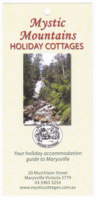 An information flyer regarding Mystic Mountains Holiday Cottages in Marysville.