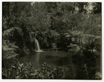 A black and white photograph taken at Kerami Guesthouse in Marysville. The original Kerami Guesthouse was built in 1907.