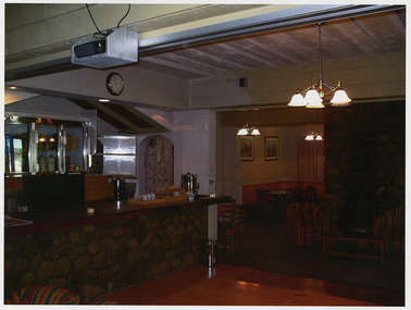 A colour photograph taken at Kerami Gardens Resort in Marysville. The photograph is of the inside bar area.