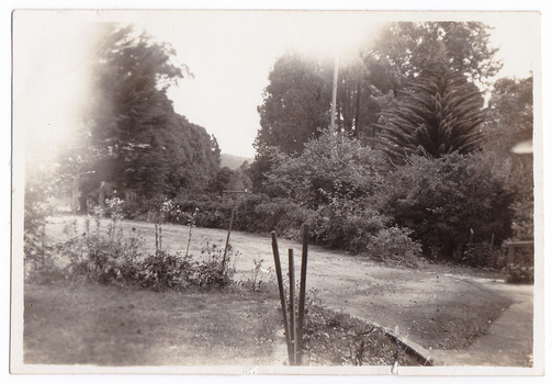 A black and white photograph taken at Kooringa guest house in Marysville. The original house was built in 1914 for Frederick Webb by the Cuzens Brothers. The photograph was taken in 1946.