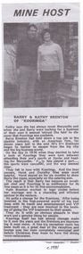 A photocopy of a newspaper article regarding the owners of Kooringa Guest House in Marysville. The original article was published in 1981.