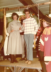 A copy of a colour photograph of Kathy and Barry Brenton. The Brenton's, at one stage, owned and operated Kooringa Tourist House in Marysville.