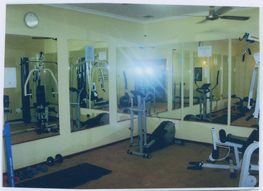 A copy of a colour photograph taken of the gymnasium at Kooringa Resort and Conference Centre in Marysville.