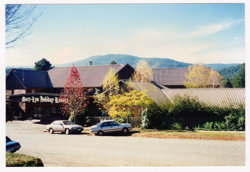 A series of four colour photographs taken at Mary-Lyn Holiday Resort in Marysville. Mary-Lyn was a part of the Mary Chain of guest houses built by Eric Dowdle during the Depression years.