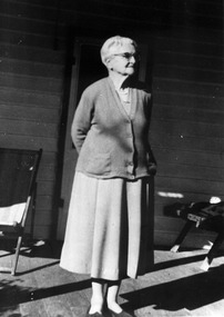 A copy of a black and white photograph of Mary Ann Gorman of 'Hillside' in Acheron.