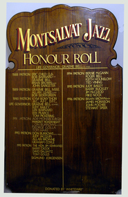Honour Roll, Montsalvat Jazz Honour Roll 1988 - 1996, 1988