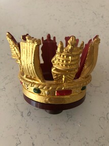 Ceremonial object - RN Ship's Naval Crown mounted on Jack Staff