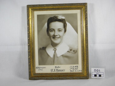 framed photograph, portrait of Sister of D.J. Hower