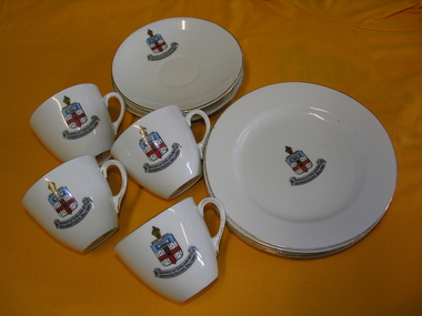 Crockery, Atlas China, Stoke on Trent, Grimwade England, CEGS Cup, saucer and plate sets