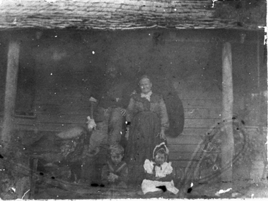 Negative Photographic Reproduction, Mr & Mrs Errey. First Settlers at Hazeldene