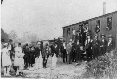 Negative Photographic Reproduction, Group at the Railway station, 14.2.1983
