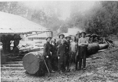 Negative Photographic Reproduction, Group at the mill
