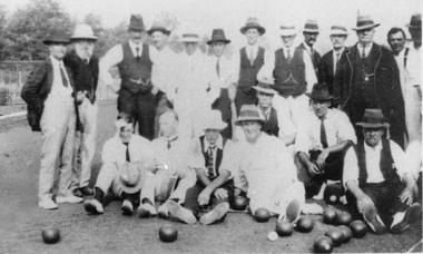 Negative Photographic Reproduction, Bowling club 1900 Powelltown