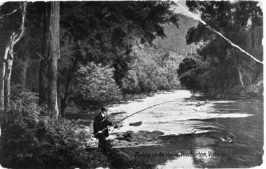Negative Photographic Reproduction, PC Fishing on the Yarra River, Warburton