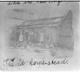Negative Photographic Reproduction, The old Hilditch Homestead, 1907 Warburton