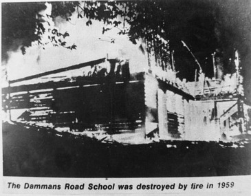 Negative Photographic Reproduction, Dammans Road school (destroyed by fire 1959) Warburton, 14.9.1983