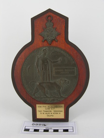 WW1 Plaque, Memorial
