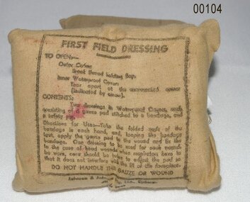 Dressing, Field, Johnson & Johnson Pty Ltd, First Field Dressing