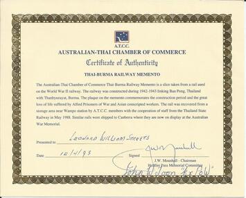 Document, Certificate, Certificate of Authenticity