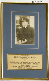 Photograph, Generic frame with brass surround & glass front, 23 - 8 - 93