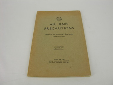 Handbook, Training, Air Raid Precautions