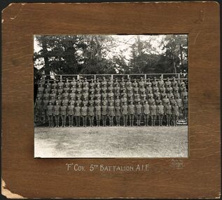 Photograph, 'F' Company, 5th Battalion