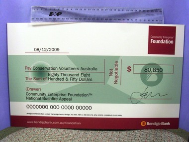 Award: Bendigo Bank National Bushfire Appeal Grant - one of over 100 awards won by Conservation Volunteers over 30 years, Bendigo Bank National Bushfire Appeal Grant- one of over 100 awards won by Conservation Volunteers over 30 years