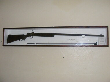 Functional object - Muzzle-loading firearm in display case