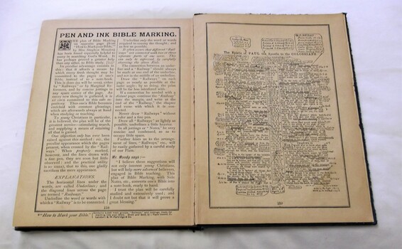 A detailed description with handwritten instructions of how best to study the Bible.