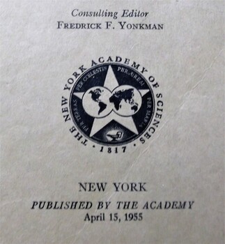 Annals of the New York Academy of Sciences - publisher stamp