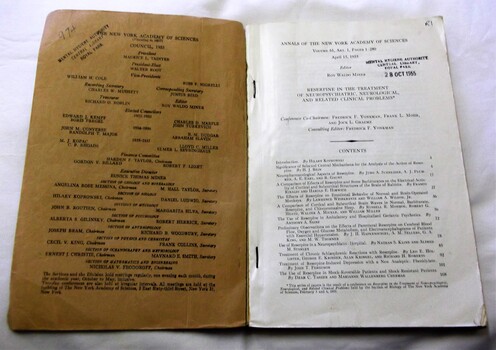 Internal front cover - Reserpine in the Treatment of Neuropsychiatric, Neurological, and Related Clinical Problems