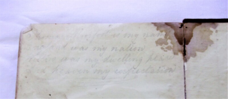 Last page and back cover - examples of use and deterioration