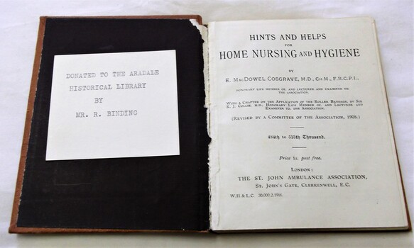 Inside cover and front page  - shows title, author, publisher details, edition