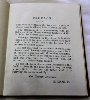 Preface page written by author describing book. 