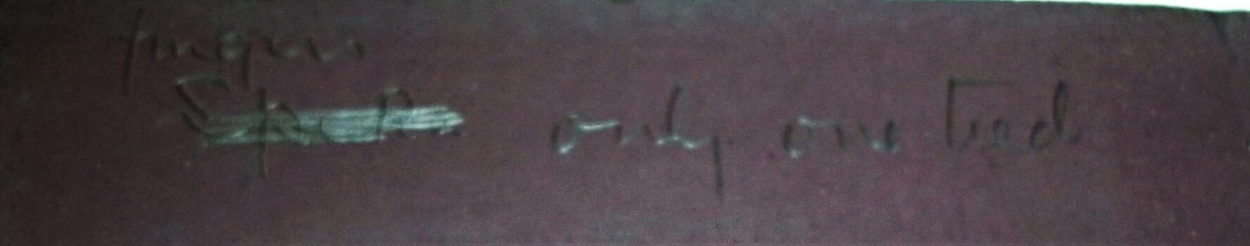 Handwritten pencil on back page