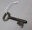 Vertical view of Old Ararat Gaol key