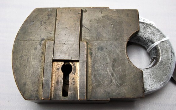 Front View of Brass Padlock 