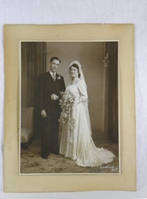 Sepia Photograph, Mendelnohy/Melb, Shelia Whelan Thomas Coughlan, 3/9/1947
