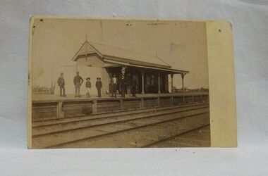 Sepia photo, Photographer unknown, Historic Wycheproof Railway Station, 1904 (estimated)