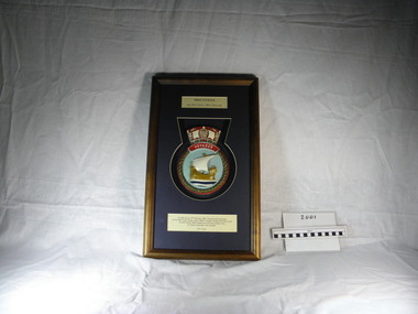 Plaque (Framed), HMAS Voyager Crest, Crest 1958, Framed 2004