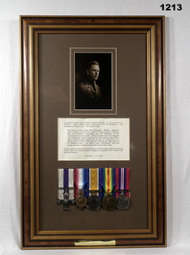 Framed medal s AIF MC WW1 WW2