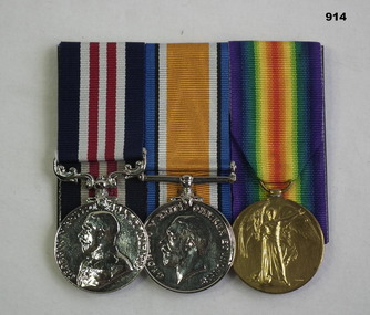 Court mounted medal set AIF WW1 MM